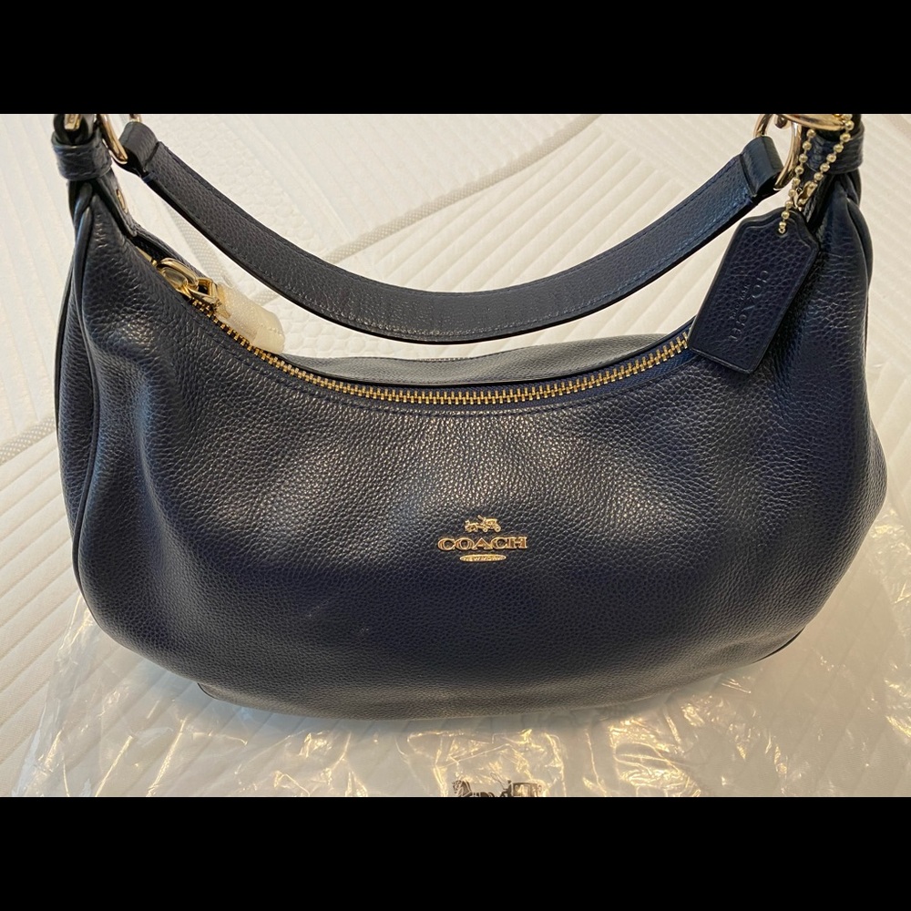 Coach Navy Blue Hobo purse